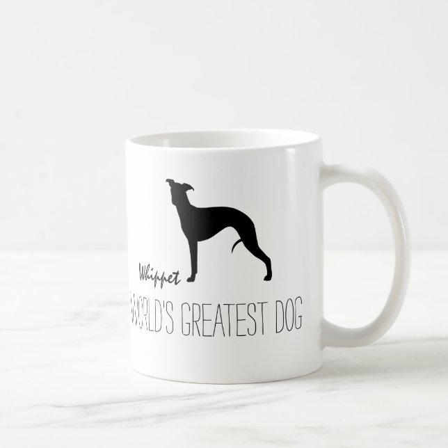 Caneca De Café Silhouette de chicote | O maior costume de cães do (Direita)