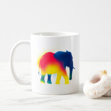Silhouette de elefante de pulverização minimalista