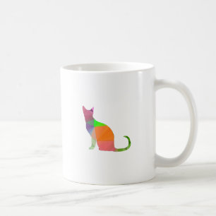Caneca De Café Silhouette de Gato Baixo
