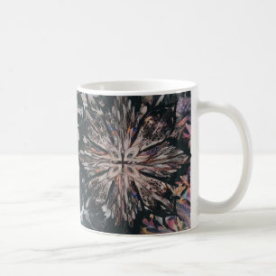 Caneca De Café Silhouette de padrão abstrato - Flor moderno artís