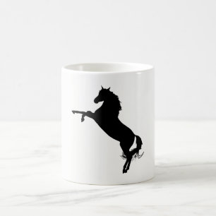 Caneca De Café Silhouette do Cavalo Árabe