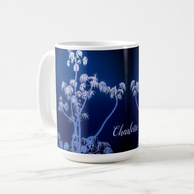 Caneca De Café Silhouette em Royal Blues Mug (Frente Esquerda)
