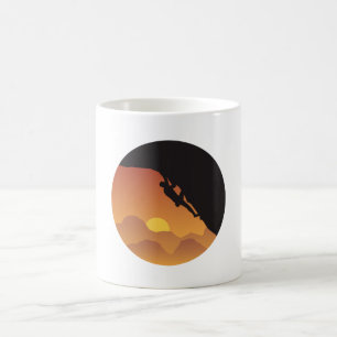 Caneca De Café Silhouette Flat Design Vetor