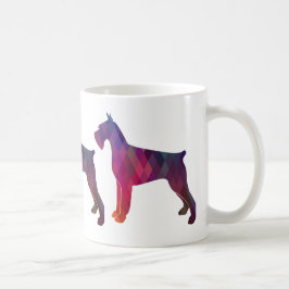 Caneca De Café Silhouette Geométrico Giant Schnauzer