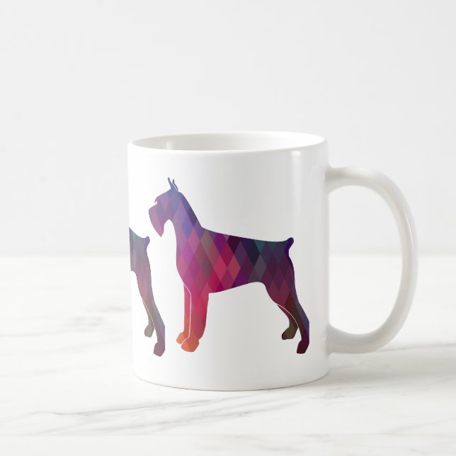 Caneca De Café Silhouette Geométrico Giant Schnauzer (Direita)