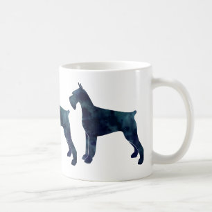 Caneca De Café Silhouette Geométrico Giant Schnauzer