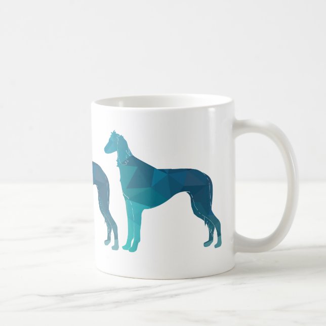 Caneca De Café Silhouette Geométrico Saluki (Direita)