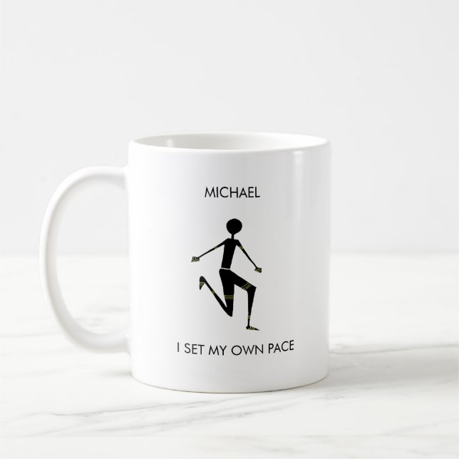 Caneca De Café Silhouette Kenyan Athlete (Esquerda)