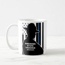 Caneca De Café Silhouette Personated State Trooper