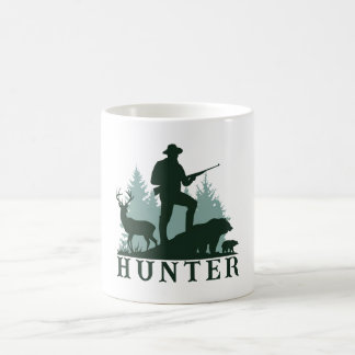 Caneca De Café Silhouette Rustic Hunter com Wildlife Mug