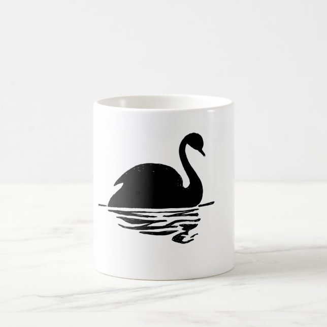 Caneca De Café Silhouette Swan Preto (Centro)