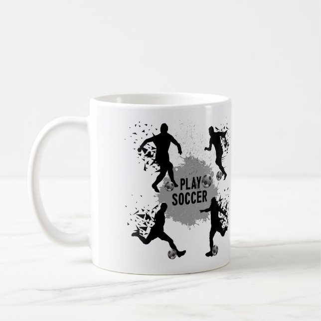 Caneca De Café Silhouettes de Futebol legal (Esquerda)