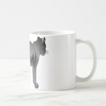 Silhueta abstrata do leopardo de neve