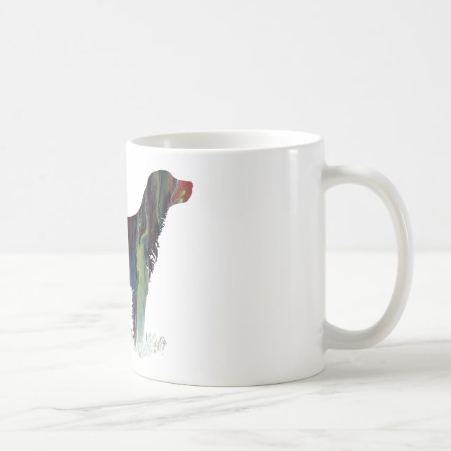 Caneca De Café Silhueta abstrata do setter inglês (Direita)