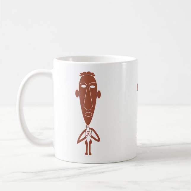 Caneca De Café Silhueta abstrata moderna contemporânea (Esquerda)