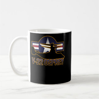 Caneca De Café Silhueta de aeronaves militares V22 Osprey com os