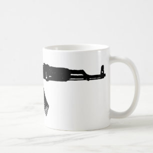 Caneca De Café Silhueta de AK-47