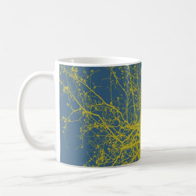 Caneca De Café Silhueta de árvore de queda (Esquerda)