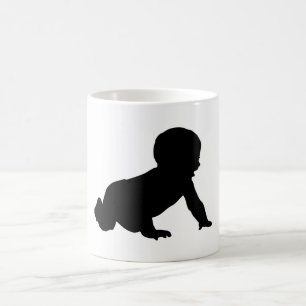 Caneca De Café Silhueta de Bebê