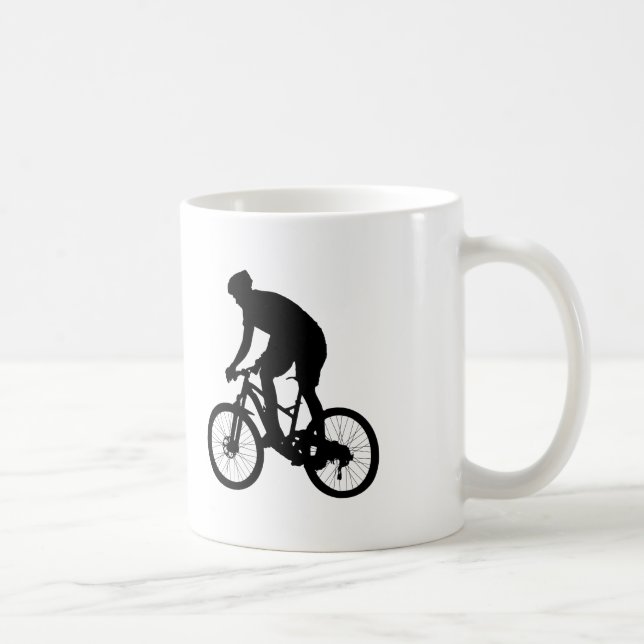 Caneca De Café Silhueta de bicicleta de montanha - Escolher cor d (Direita)