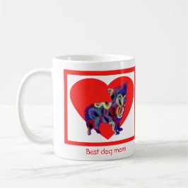 Caneca De Café Silhueta de cachorro Morkie Dia dos Namorados Cora