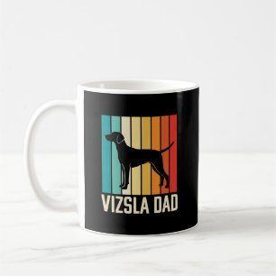 Caneca De Café Silhueta de Cachorro Pai Vizsla Retro