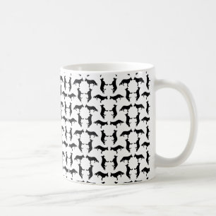Caneca De Café Silhueta de cão pastor