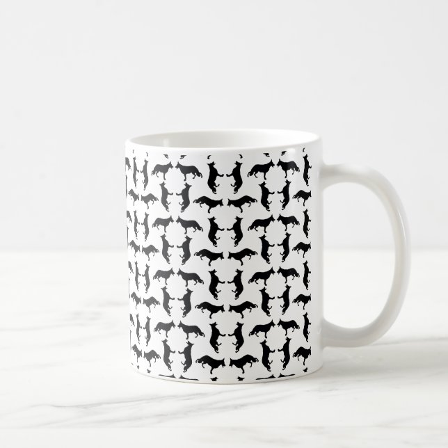 Caneca De Café Silhueta de cão pastor (Direita)