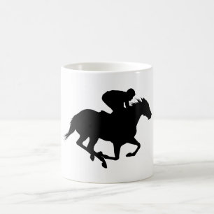 Caneca De Café Silhueta de Cavalo de Corrida
