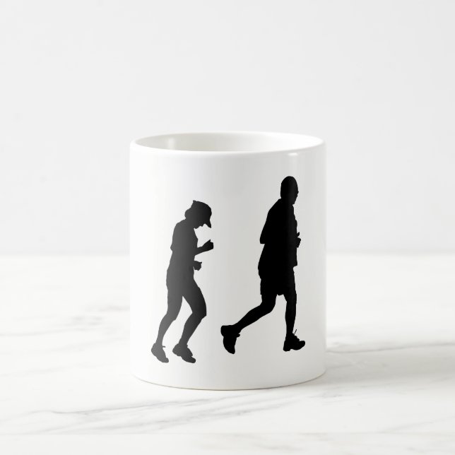 Caneca De Café Silhueta de corrida (Centro)