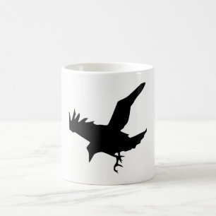 Caneca De Café Silhueta de Corvo