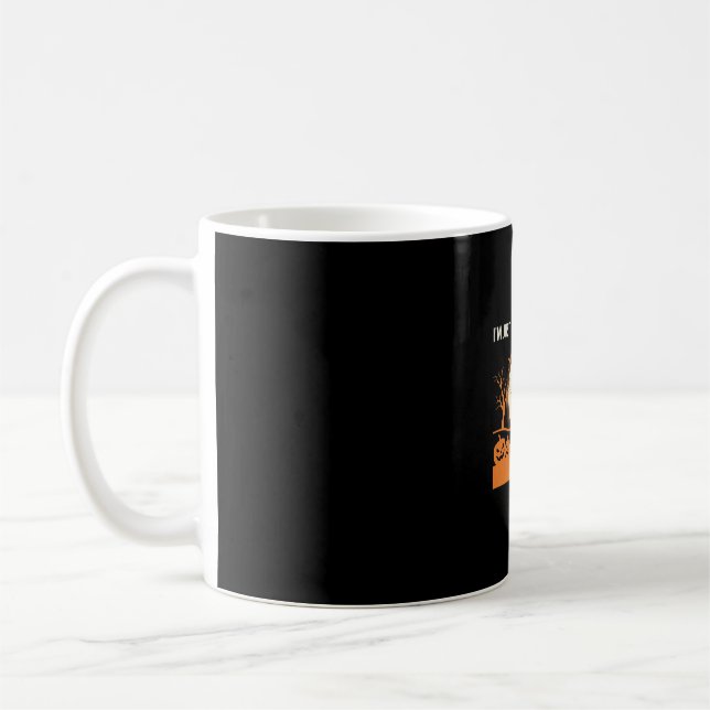 Caneca De Café Silhueta de Fantasma Boo do Halloween (Esquerda)