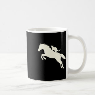 Caneca De Café Silhueta De Gato De Cavalo Para Amantes de os anim