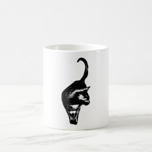 Caneca De Café Silhueta de Gato Negrito