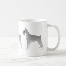 Caneca De Café Silhueta de Ilustração de Cachorro Giant Schnauzer