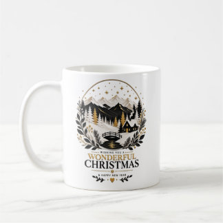 Caneca de Café Silhueta de Inverno Dourada 1