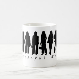 Caneca de Café Silhueta de Mulher Bem-Sucedida