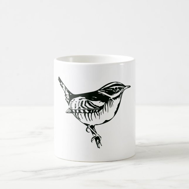 Caneca De Café Silhueta de Pássaro (Centro)