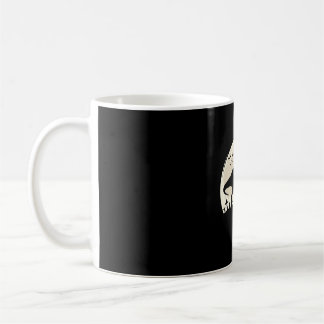 Caneca De Café Silhueta de Pastor Alemão no Halloween Dinossauro 