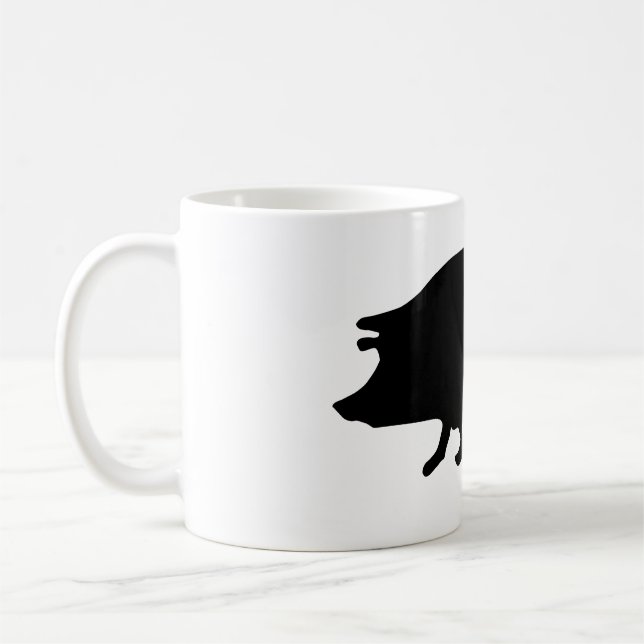 Caneca De Café Silhueta de Porco (Esquerda)