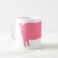 Silhueta de porco rosa | Fazenda Divertida