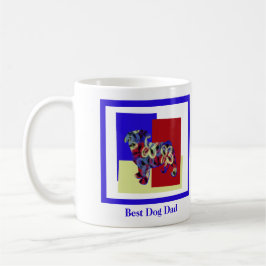 Caneca De Café Silhueta de Pug Cachorro Fofo TRBY Dia dos Pais