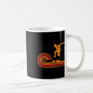 Caneca De Café Silhueta de Skate Retro dos Anos 70 Skate