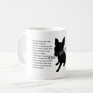 Caneca De Café silhueta de um cão sentado