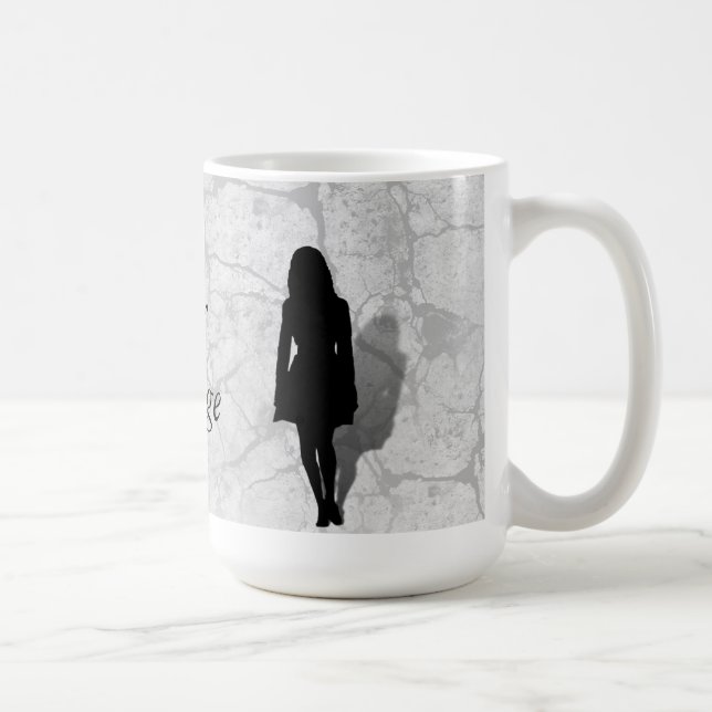 Caneca De Café Silhueta de uma Mulher (Direita)