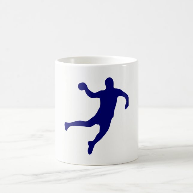 Caneca De Café Silhueta do handball (Centro)