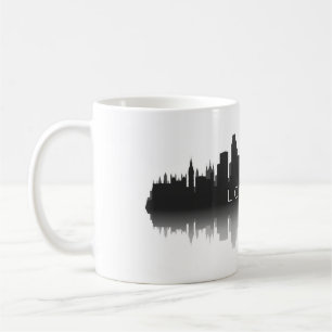 Caneca De Café Silhueta do Horizonte de Londres – Preto e Branco