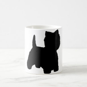 Caneca De Café Silhueta do Terrier West Highland White