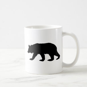 Caneca De Café Silhueta do urso preto