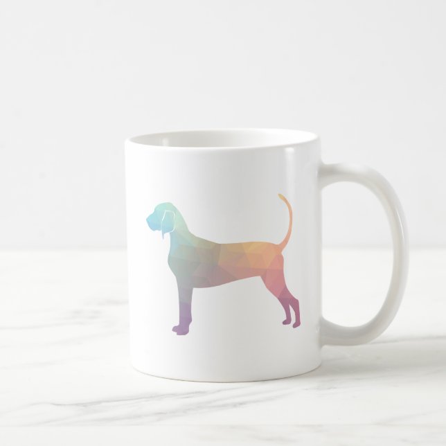 Caneca De Café Silhueta Geométrica de Conhound Bluetick em Pastéi (Direita)